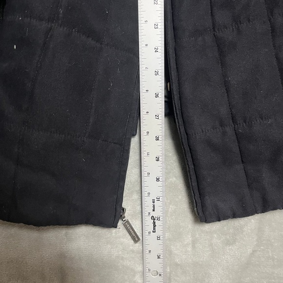 Liz Claiborne Women's Black Quilted Puffer Jacket Coat Full Zip Mock‎ Neck L - Picture 5 of 9